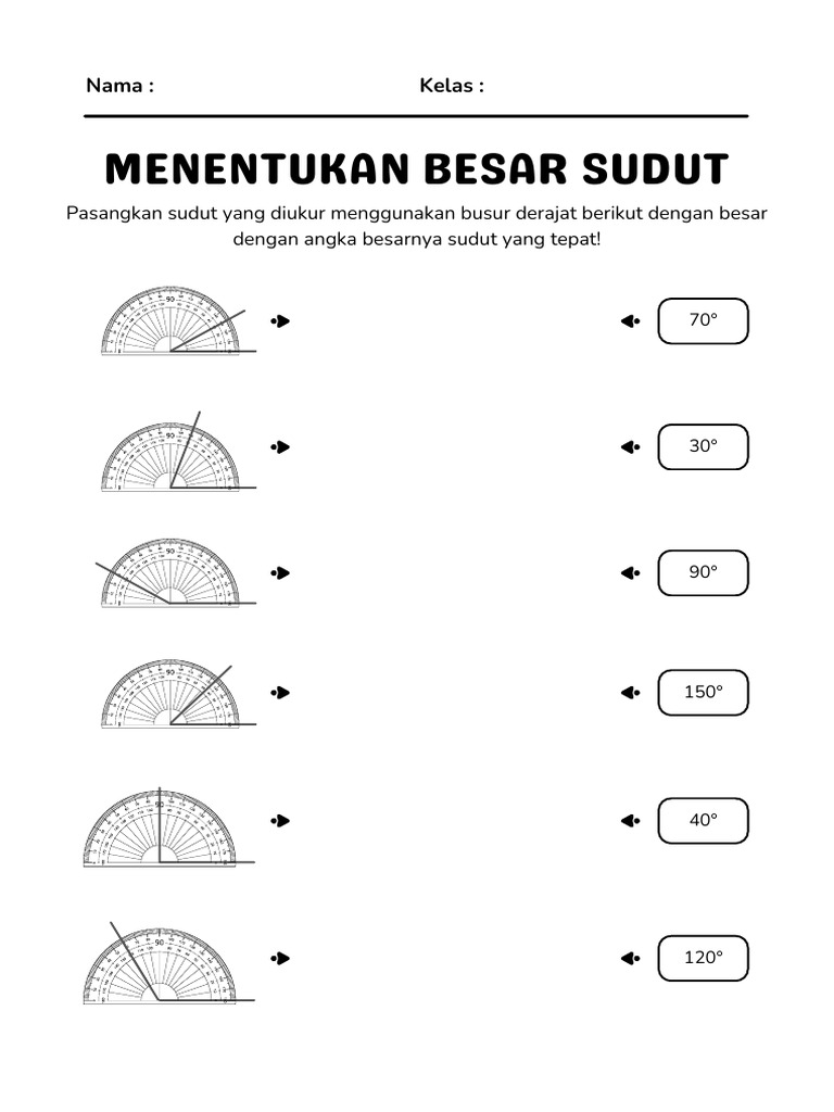 Menentukan Besar Sudut dengan Busur PDF