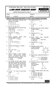 5 Contoh Soal HOTS Matematika SD Kelas 4 Semester 2 yang Jarang Diketahui Guru