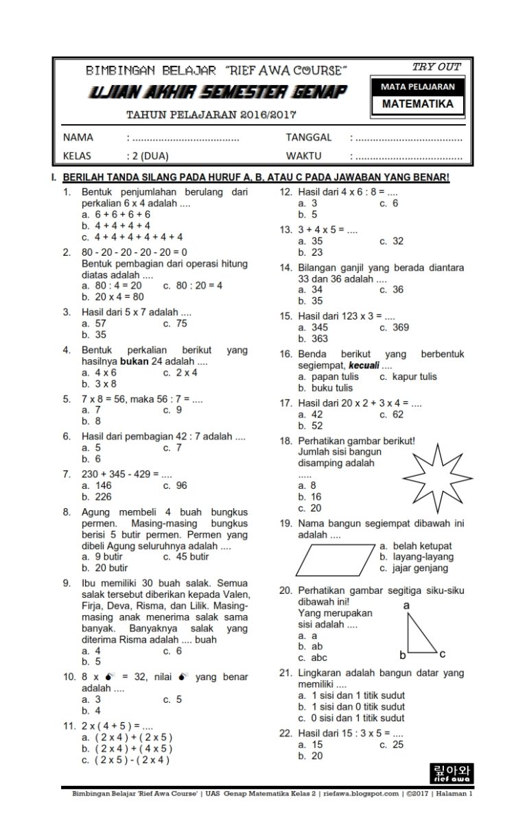 5 Contoh Soal HOTS Matematika SD Kelas 4 Semester 2 yang Jarang Diketahui Guru