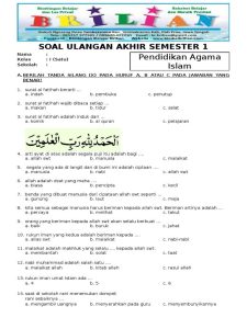5 Contoh Soal HOTS PAI SD Kelas 4 Semester 1 yang Jarang Diketahui Guru dan Orang Tua