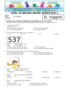 5 Fakta Mengejutkan dari Download Soal UTS Kelas 4 Semester 2 Bahasa Inggris Pembahasan yang Wajib Tahu