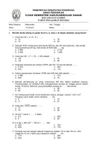 5 Rahasia Bank Soal Matematika Kelas 4 SD Semester 1 yang Wajib Diunduh Sekarang