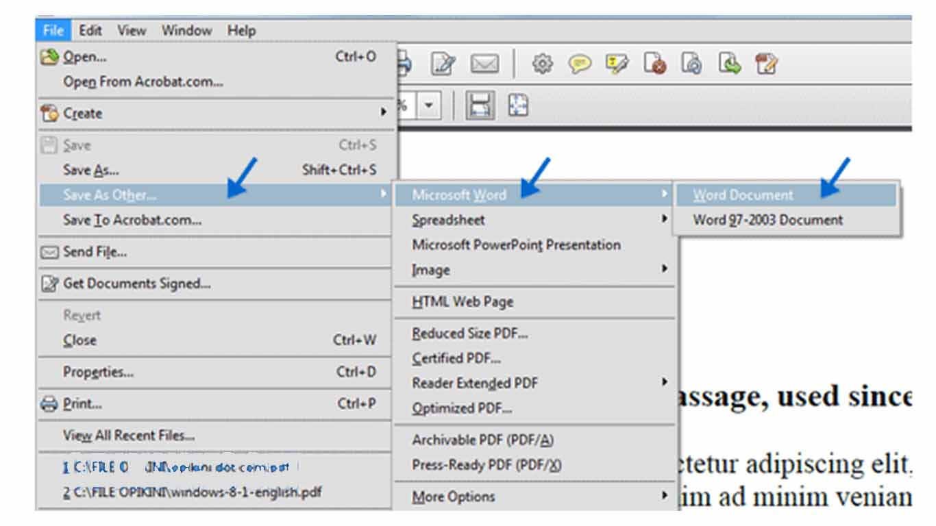 Cara Mudah Mengubah Pdf Ke Word Dengan Foxit Reader JBICTU