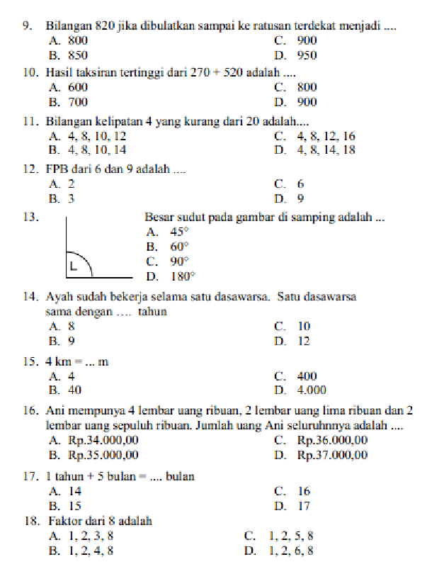 Contoh Kisi Dan Soal Uts Matematika Kelas 3 Semester 2 Contoh Kisi Dan Soal Uts Matematika Kelas 3 Semester 2