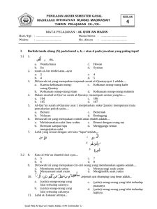 Kemenag Terbitkan 40 Buku Digital PAI, Ini Link Download Bank Soal Quran Hadis Kelas 4 MI Semester 1