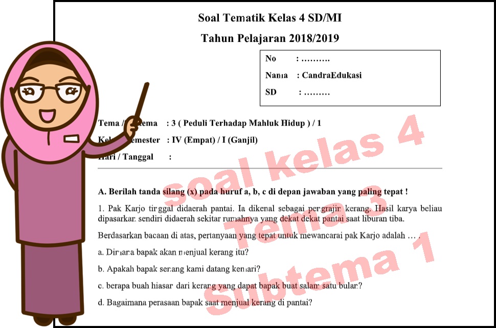Terbukti 5 Langkah Kuasai Kumpulan Soal Tematik Kelas 4 Tema 3 Sub Tema 1 Sebelum Ujian