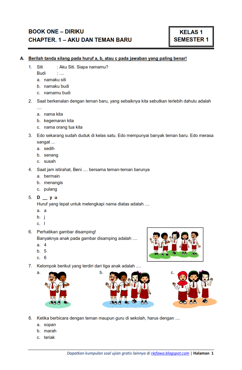 contoh soal uts mi kelas 3 semester 2 contoh soal uts mi kelas 3 semester 2