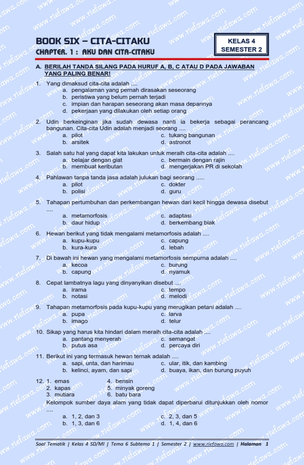 5 Alasan Kumpulan Soal Tematik Kelas 4 SD Semester 2 Ini Wajib Kamu Coba di 2026