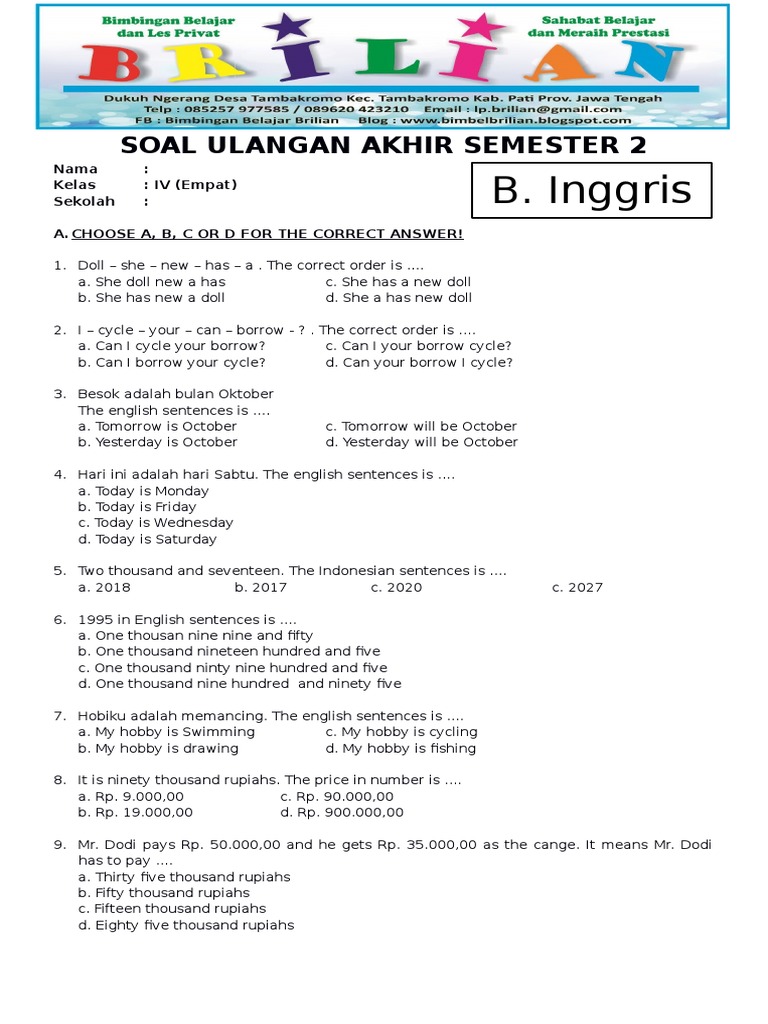 Rahasia Lolos Ujian Ternyata Ada di Kumpulan Soal Bahasa Inggris Kelas 8 Semester 1 Ini