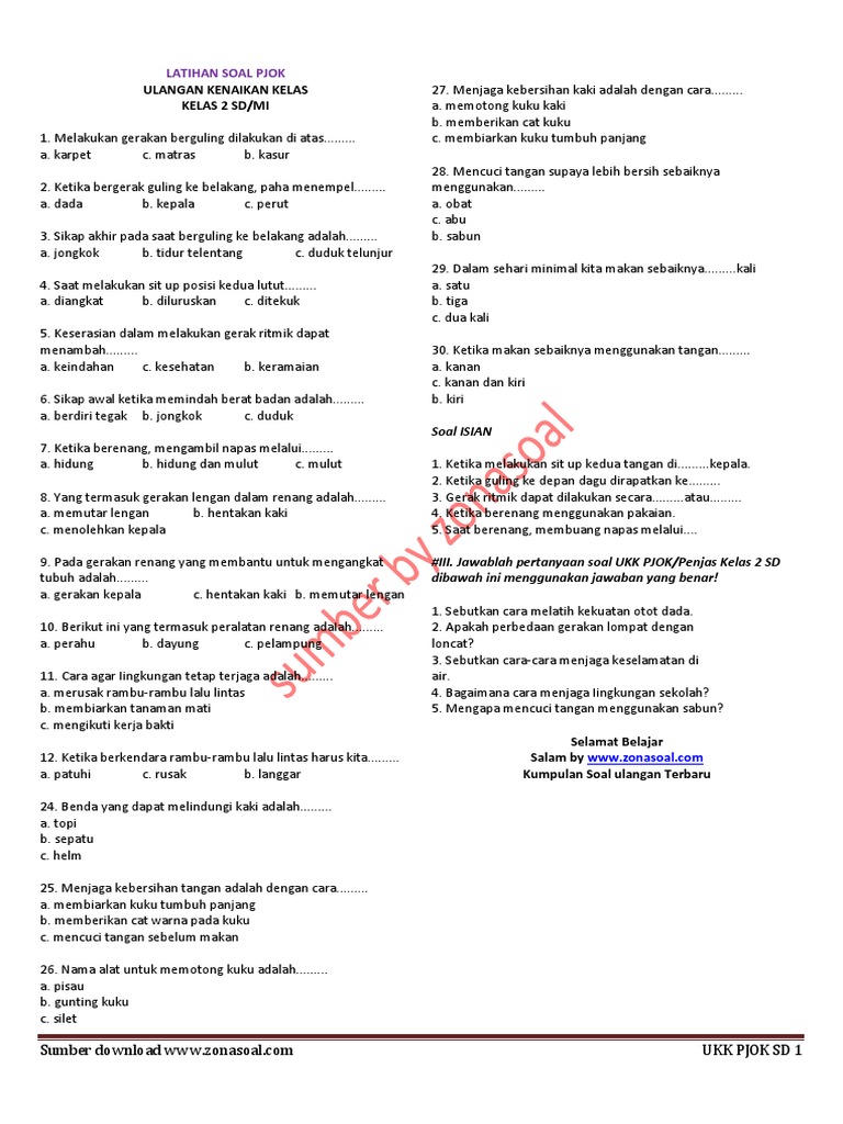 Rahasia Nilai Sempurna dengan Latihan Soal UKK Kelas 2 SD Kurikulum 2013 Terbaru