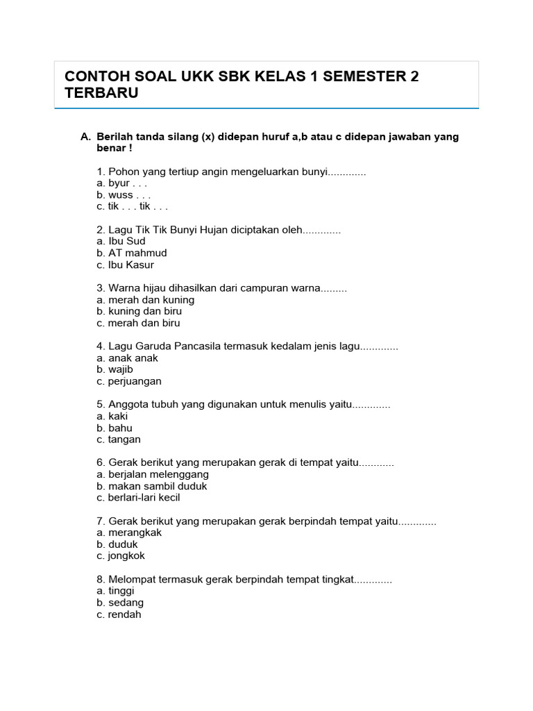 Rahasia Nilai Sempurna dengan Latihan Soal UKK Kelas 2 SD Semester 2 Terbaru