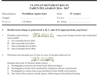 Rahasia Nilai Sempurna dengan Latihan Soal UKK Kelas 4 Semester 2 PAI Terbaru