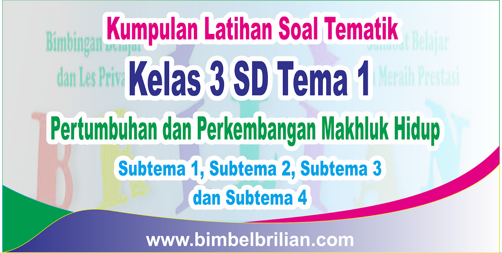 Wajib Tahu! Kumpulan Soal Tematik Kelas 3 Tema 1 2 3 4 Paling Akurat untuk Persiapan Ujian