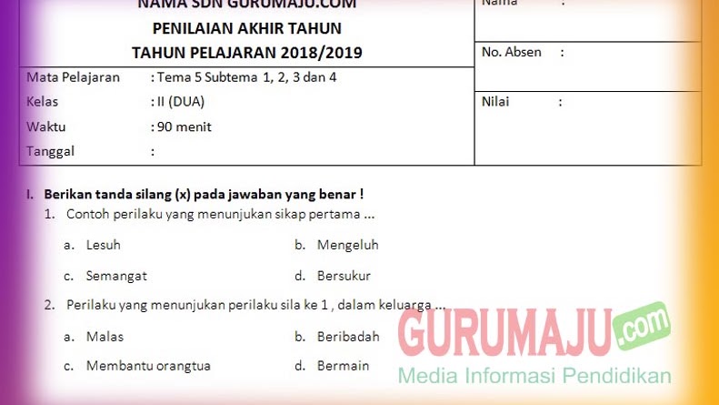 Wajib Tahu! Kumpulan latihan soal ukk kelas 2 semester genap tema 5 Terupdate 2026