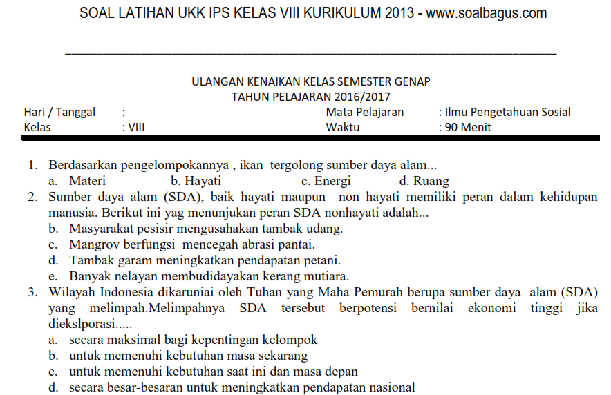 Wajib Tahu Rahasia Lulus dengan Latihan Soal UKK Kelas 8 Kurikulum 2013 Semester 2